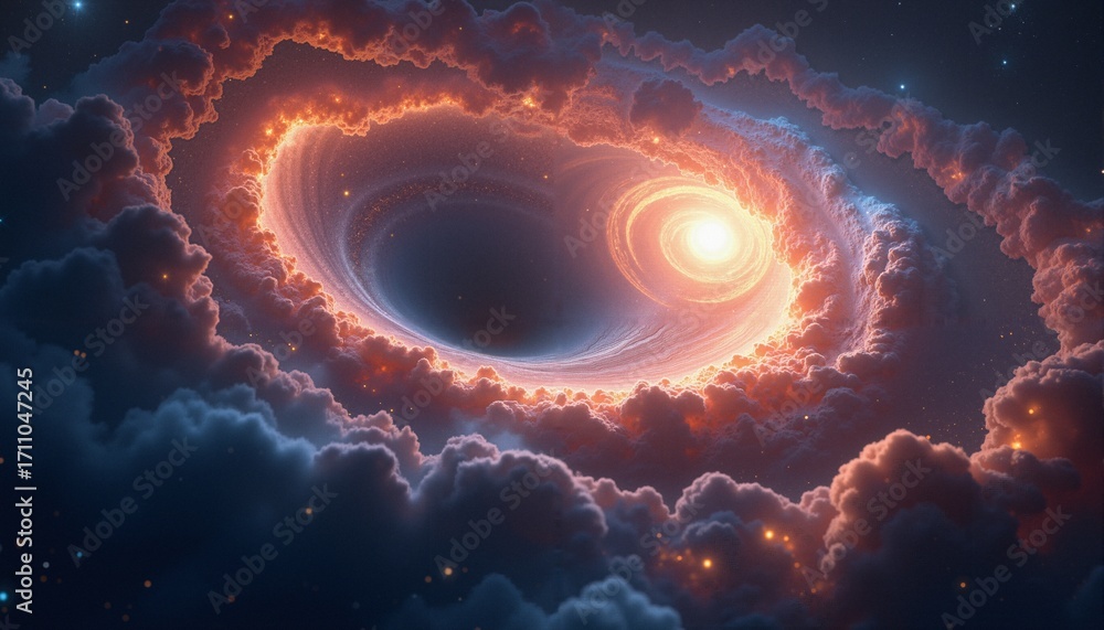 Canvas Prints celestial vortex of fiery clouds