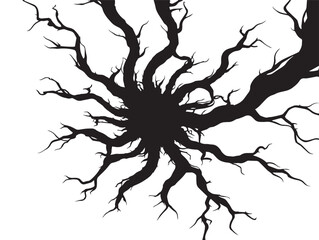 Decorative Spiral Root Silhouette for Nature Inspired Creations