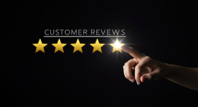Customer reviews and star rating system, user feedback and satisfaction, five-star ranking