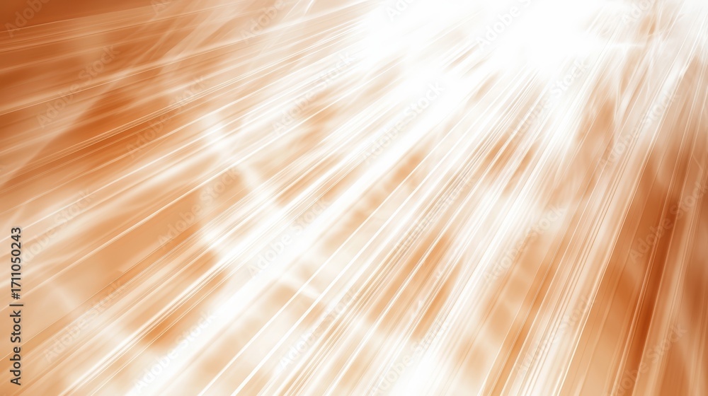 Poster bright orange and white background with a lot of white lines. the orange background is a warm and in