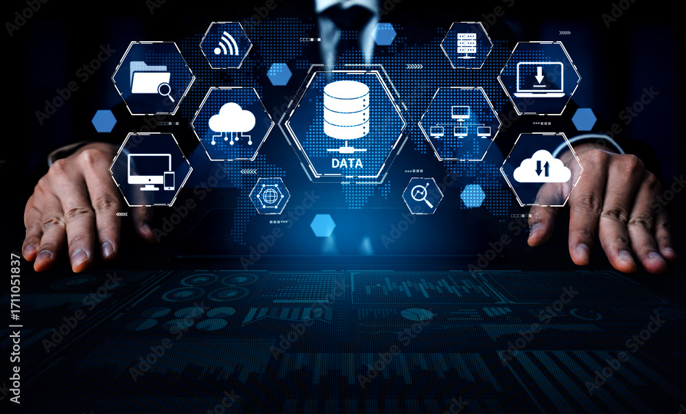 Poster cloud computing, cloud strategy, and cloud technology transforming digital infrastructure with scala