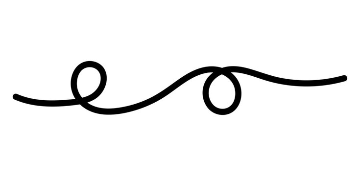Trazo grueso curvo de color negro