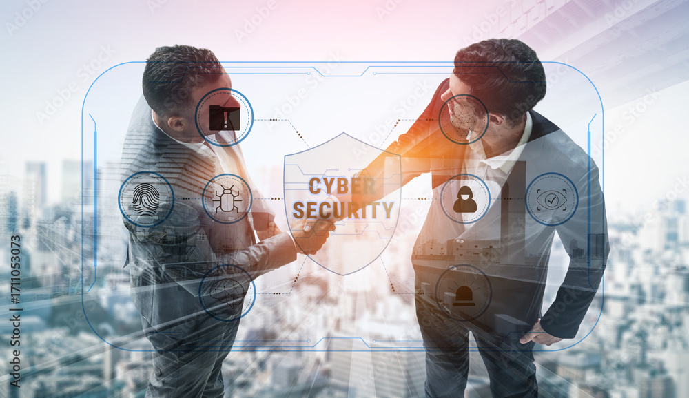 Poster cyber security services for digital data protection and threat prevention. a system for network moni