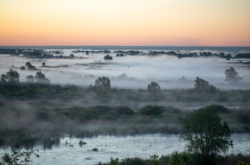 Morning fog over the river