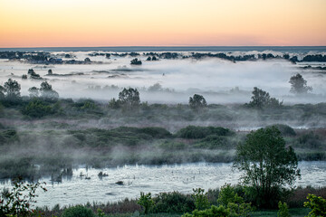 Morning fog over the river