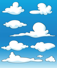 Cartoon Clouds isolated 
