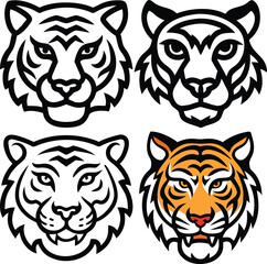 Obraz premium Tiger Head Vector