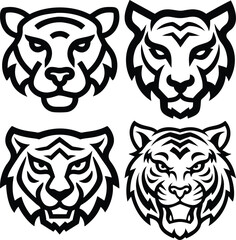 Fototapeta premium Tiger Head Vector