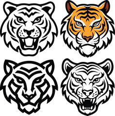 Fototapeta premium Tiger Head Vector