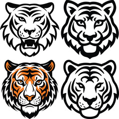 Fototapeta premium Tiger Head Vector