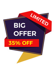 sale tag with ribbon