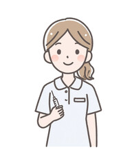 注射器を持った笑顔の女性看護師