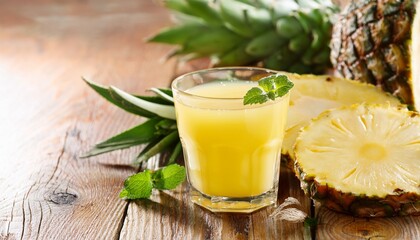 Fototapeta premium fresh pineapple juice