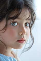 close up of a little girl