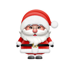 Funny Christmas Santa Claus. PNG illustration isolated on transparent background.