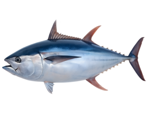 Atlantic bluefin tuna isolated on transparent background