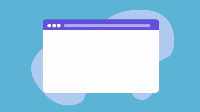 Minimal flat illustration of a web browser window with a completed checklist on a blue abstract background, concept of online tasks, forms, and productivity tools