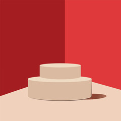 Abstract background gradient wall in empty room template , interior background products display