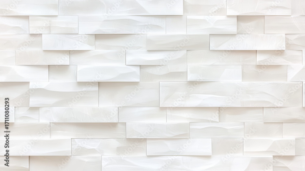 Poster white wall with a pattern of white squares. the wall appears to be made of wood and has a rough text