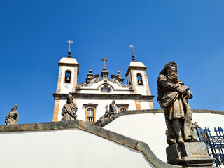 Statues of the prophets at the Sanctuary of Bom Jesus de Matosinhos, built in the 19th century in the city of Congonhas, Minas Gerais, Brazil