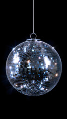 disco ball on black background