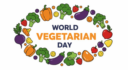 Vector illustration world vegetarian day