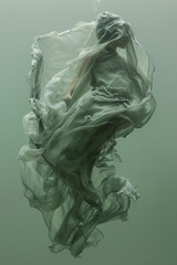 surreal material woman underwater