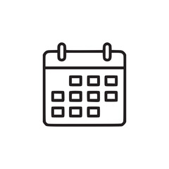 Vector art of calendar icon a clean and simple vector illustration of a calendar, ideal for representing dates, events, scheduling, and time management in a modern and minimalist design