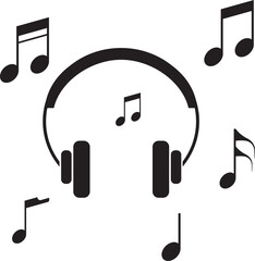 Headphones and Music Notes