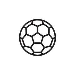 Fototapeta premium Vector art of minimalist line art illustration of a soccer ball, represents sport, game, or recreation in a clean and modern style