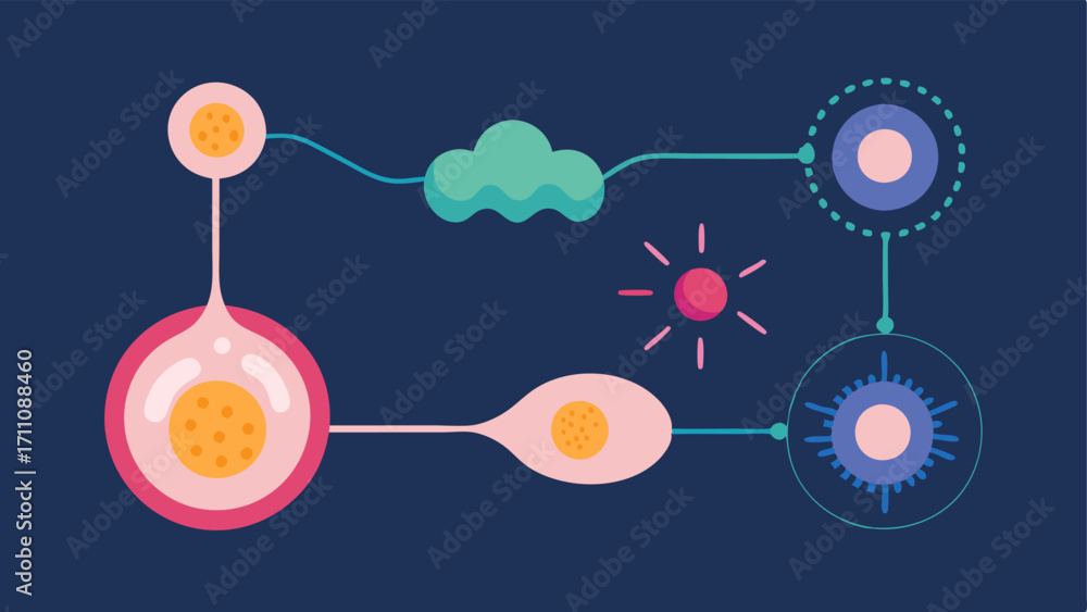 Poster cell communication a diagram showing exosomes communicating with fibroblasts leading to the producti