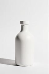 White ceramic vase on white background