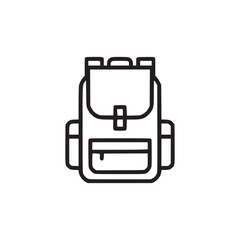 Illustration of a backpack this minimalist icon represents a rucksack, suitable for travel, hiking, or school its simple design makes it versatile for various applications