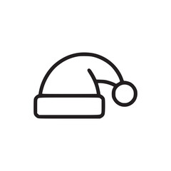 Illustration of a santa hat this minimalist icon represents a christmas cap, suitable for holiday, winter, or celebration its simple design makes it versatile for various applications