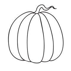 Hand drawn vector doodle of pumpkins