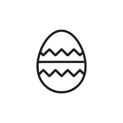 Vector art of easter egg icon simple line drawing of an egg with a zigzag pattern symbol of spring, holiday, and celebration vector illustration for web, print, or design project