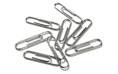 A Group of Metal Paper Clips