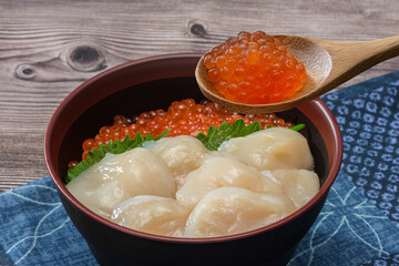 ホタテ＆イクラ丼