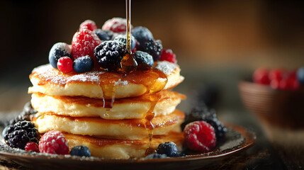 Pancakes with berries 