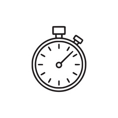 Vector art of stopwatch icon a clean and precise vector illustration of a stopwatch, ideal for representing time, speed, and measurement in various design projects