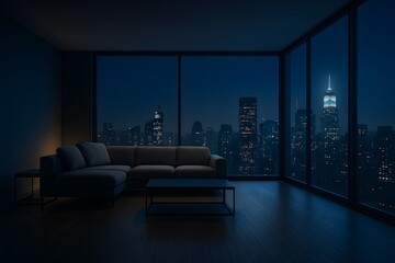 modern living room pent house