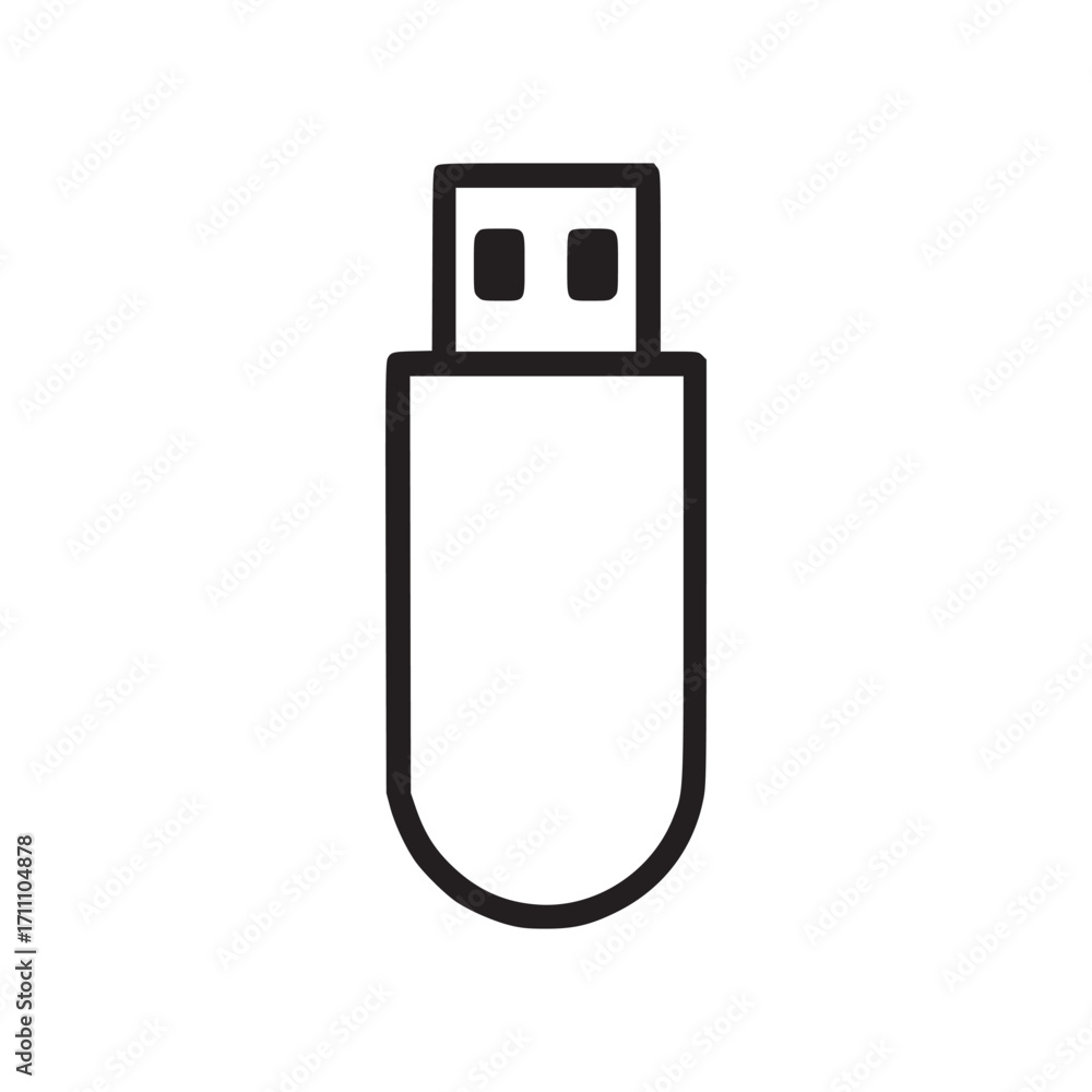 Aufkleber illustration of a usb flash drive the usb flash drive is a symbol of data storage, and it can be use