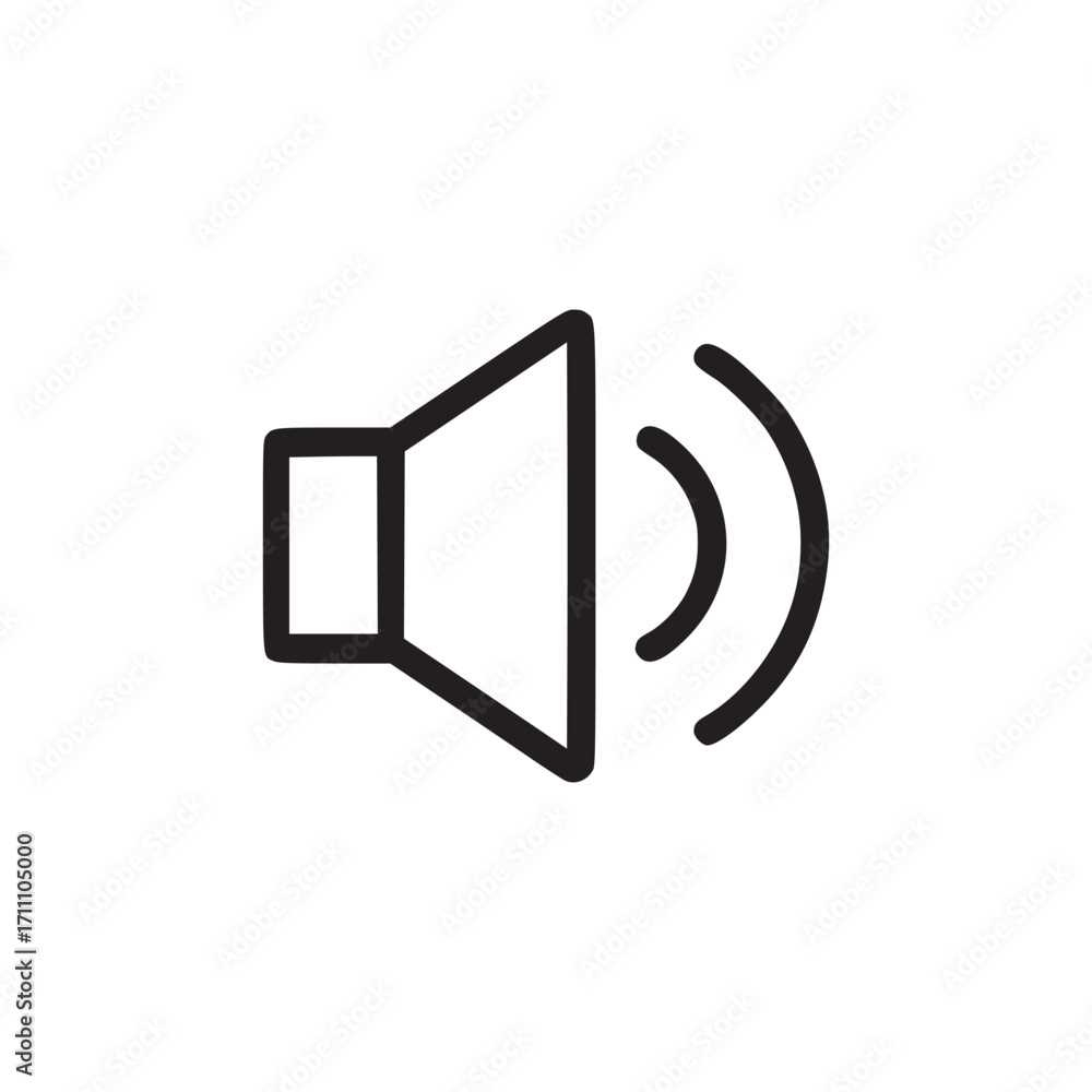 Poster vector art of sound icon speaker volume sign media player interface button audio symbol perfect for 