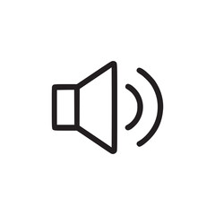 Vector art of sound icon speaker volume sign media player interface button audio symbol perfect for websites, apps, presentations and more vector illustration