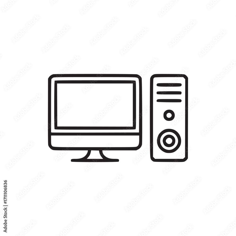 Poster vector art of computer illustration, perfect for technologyrelated content, software development, or