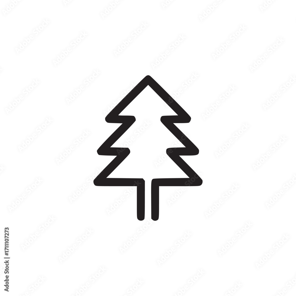 Poster illustration of a pine tree the pine tree is a coniferous tree that is native to the northern hemisp