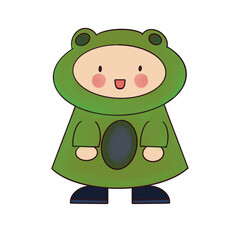 Frog Raincoat Boy