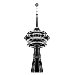 Illustration of kyoto tower japan travel architecture landmark sightseeing tourism structure building cityscape design