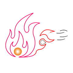 Illustration of fire flame heat hot burn danger energy light warm inferno blaze fireball bonfire power danger