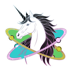 Unicorn horse mythical creature fantasy animal art drawing illustration graphic design vector artwork image